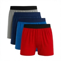 Boxers pour hommes 100% coton, respirants, avec taille élastique, sous-vêtements de couleur unie, à porter au quotidien