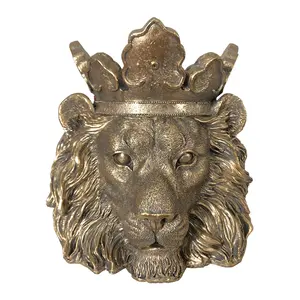 Macetero de cabeza de Animal de poliresina MGO, poligonal, cabeza de león, decoración de jardín, decoración de resina para el hogar