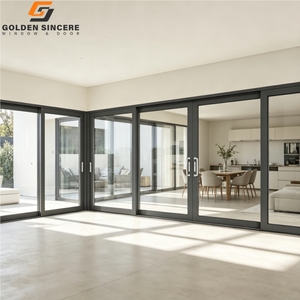 GS Aluminum Frame Double Tempered Glass <b>Sliding</b> Door for Balcony and <b>Indoor</b> Space Partition - Product Image 5