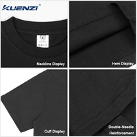 T-shirts pour hommes Kuenzi RTS avec logo personnalisé, coupe classique, 100% coton, 260 GSM, poids lourd, doux, respirant, blanc, taille plus, col rond
