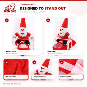 Vêtements de créateur pour chiens, vêtements pour animaux de compagnie pour petits et grands chiens, logo personnalisé en gros, OEM, vêtements de Noël pour chiens, costume de Père Noël pour animaux de compagnie - Product Image 3