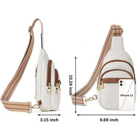 Sac bandoulière croisé en similicuir pour femme, multi-poches, avec large sangle réversible, sac banane décontracté, vente en gros, personnalisable