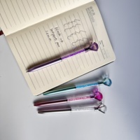 Haute Qualité En Gros Grand Diamant Cristal Stylos À Bille Multi Couleur Cadeau Gem Ball Stylo À Bille-support Logo Personnalisé Imprimer