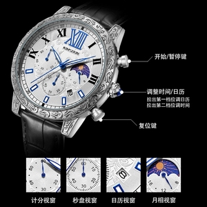 Reloj de Hombre <span class=keywords><strong>KIMSDUN</strong></span> K-1806B, Estilo Retro Redondo, Cuarzo, Moda Vintage, Gran Venta 2026 - Product Image 3