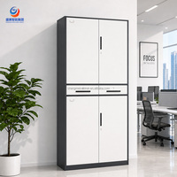 Armoire de classement métallique moderne, mobilier de bureau, casier de rangement en acier avec serrure, armoire de classement durable en acier laminé à froid pour la maison