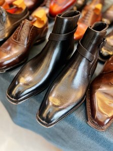 Chaussures montantes en cuir pour hommes, style britannique et coréen, polyvalentes, tendance, pour l'automne-hiver, style workwear unique - Product Image 5