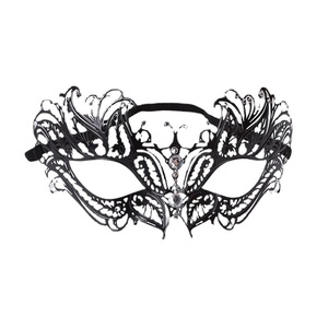 Maschera Veneziana in Ferro Elettroplaccato Oro/Argento/Oro Rosa con Diamanti Intarsiati - Product Image 5