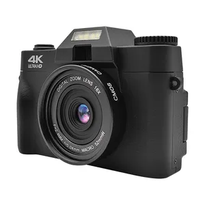 공장 도매 4K 디지털 카메라 48MP 16X 디지털 줌 플립 화면 자동 초점 캠코더