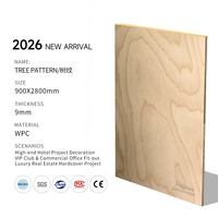 Plaque décorative en composite bois-plastique 9 mm, collection Noyer, Chêne, Érable, Teck, résistante à la chaleur, pour chambre et salon