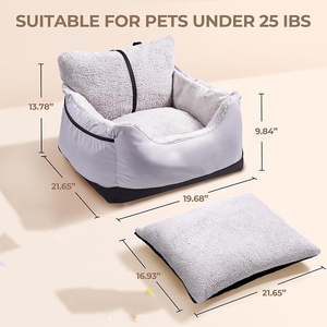 Siège auto pour chien en gros : Lit de sécurité pour animaux de compagnie, idéal pour les voyages, avec boucle réglable, coussin amovible, siège rehausseur souple pour chien - Product Image 6