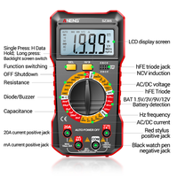SZ305 multimètre testeurs de condensateur professionnel 1999 comptes voltmètre intelligent AC/DC Votage résistance de courant Ohm outils de Test