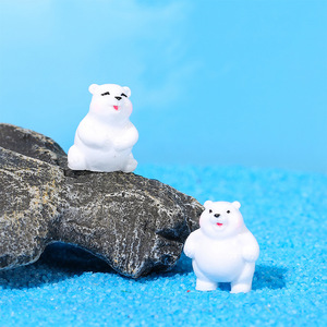 Juego de figuras de resina en miniatura Happy Bear, conjunto de cuatro figuras con forma de animal, adorno artesanal para decoración del hogar - Product Image 4