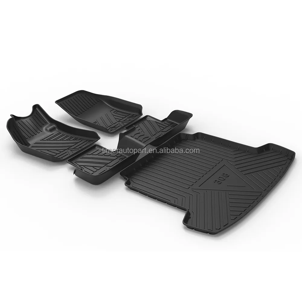 Oem stuoie di ricambio di alta qualità accessori Auto 3D Tpe personalizzato eco-friendly tappeto invernale per vera Peugeot 107 207 Cc