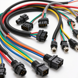 Harnais de câblage automobile multicolores sur mesure avec protection en tube ondulé - Product Image 1