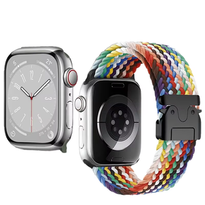 Forwelleny Correa ชุดสายรัดไนลอนหัวเข็มขัดโลหะแบบปรับได้ใหม่สำหรับ <span class=keywords><strong>Apple</strong></span> ultra 11 10 9 5 4 6 7 <span class=keywords><strong>8</strong></span> SE; อุปกรณ์สมาร์ทวอทช์ - Product Image 2