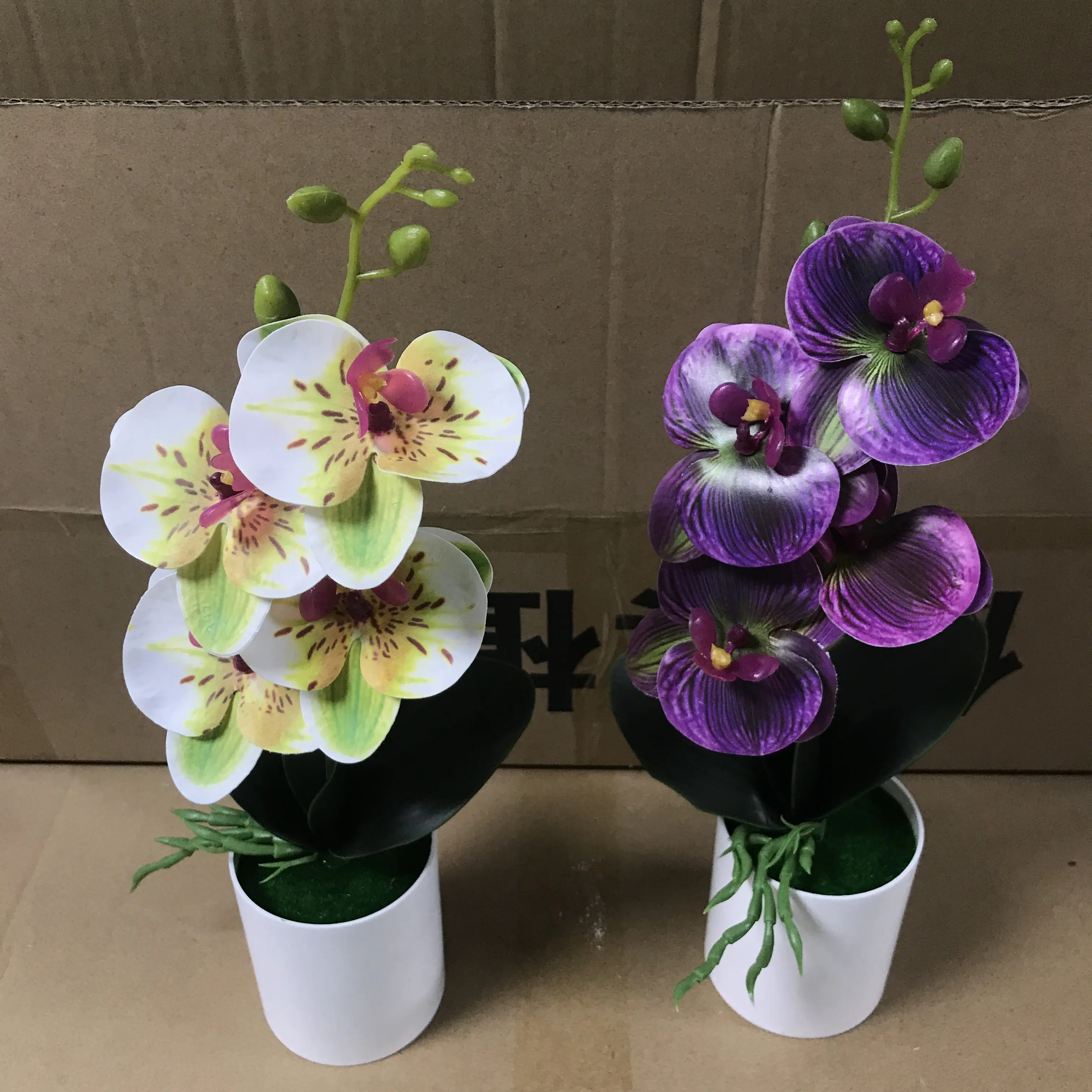 37cm tanaman pot kecil bunga anggrek Phalaenopsis Bonsai Phalaenopsis buatan