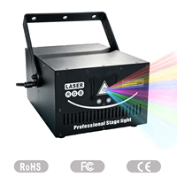 Projecteur laser ILDA 10W DMX512 pleine couleur pour scène, théâtre, concerts, DJ, mariage, base E27