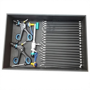 Juego de 24 Instrumentos de Laparoscopia Reutilizables de Acero Inoxidable con Caja para Procedimientos de Cirugía Abdominal - Product Image 1