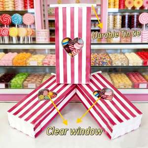 Bolsas de Regalo Personalizadas con Logotipo, Color Rosa, para Fiestas Infantiles, Bolsas de Papel Resistentes a la Grasa, Materiales Reciclados, Cierre Metálico - Product Image 4