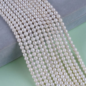 Perlas naturales de agua dulce de forma redonda Akoya de 4-5mm para la fabricación de joyas - Product Image 3