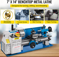 EU/US en Stock 550W 180X350MM Machines de tournage de banc Mini tour manuel CNC bois métal