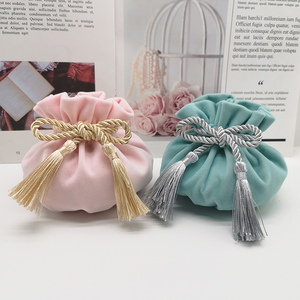 Bolsa de Terciopelo Redonda Creativa para Dulces de Boda, Estilo Europeo, para Ceremonia de Mano, Regalo de Boda, Bolsa de Terciopelo para Regalos - Product Image 1
