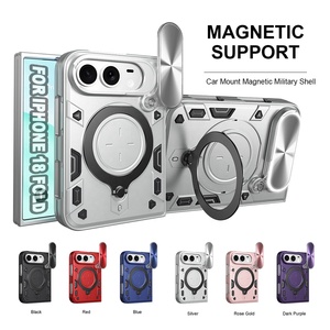 Coques de téléphone magnétiques à rotation 360° pour iPhone DUO, étui arrière robuste avec protection coulissante pour objectif d'appareil photo, coque de téléphone - Product Image 1