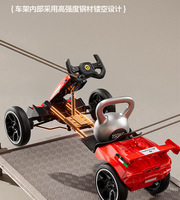 Go-Kart Eléctrico con Control Remoto para Niños de 1 a 6 Años, Doble Tracción, 4 Ruedas EVA, Volante, Plegable, con Luces LED