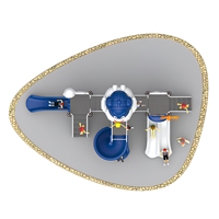 Équipement de terrain de jeu extérieur pour enfants avec base antidérapante, ensemble de jeux pour cour arrière, idéal pour les jeux intérieurs et extérieurs