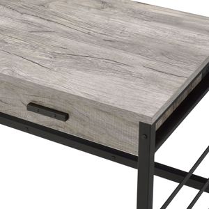 Escritorio de escritura USB DB Disho Light Weathered Oak & Black Finish para uso en computadora - Product Image 2