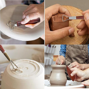<span class=keywords><strong>Kit</strong></span> Essentiel de 35 Outils de Sculpture en Argile pour Débutants, Ensemble Combiné de Sculpture de <span class=keywords><strong>Poterie</strong></span> à Manche en Bois pour Fournitures d'Art DIY - Product Image 6