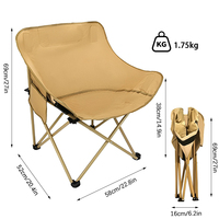 Chaise de camping pliable portable Feistel en tissu Oxford épaissi avec dossier, personnalisable et ultralégère pour adultes