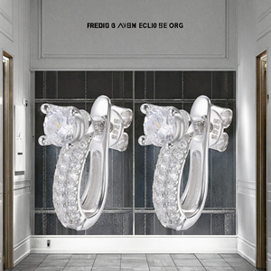 Boucles d'oreilles clous convertibles en argent sterling 925 avec moissanite couleur D, design tendance époustouflant, boucles d'oreilles créoles détachables - Product Image 2