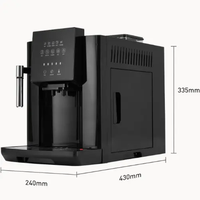 Machine à café expresso électrique automatique en acier inoxydable multifonctionnelle pour la maison avec affichage multilingue