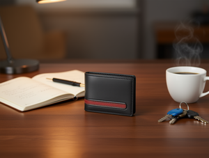 Portafoglio da Uomo in Vera Pelle Jd, Chiusura Corta Pieghevole, Ideale come Regalo - Product Image 2