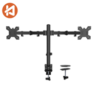Support de moniteur inclinable et pivotant à 360 degrés en acier allié, pince de fixation pour écrans LCD/LED de 13 à 27 pouces, support de bureau commercial en stock