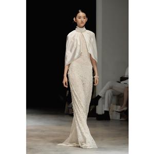 Nuevo Diseño de Vestidos Elegantes para Mujer, Vestido de Encaje con Estampado Floral, Vestido Largo Estándar, 92% Poliéster, 8% Rayón - Product Image 5