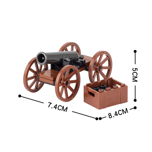 MOC5005 Voiture de combat avec canon et boîte de balles de canon, jouets de construction de la Seconde Guerre mondiale, accessoires de scène militaire MOC pour enfants - Product Image 2