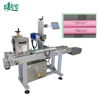 Nouvelle machine de marquage laser UV industrielle IA 5W 10W, refroidie par eau, avec convoyeur CNC, positionnement visuel CCD et alimentation automatique en vol