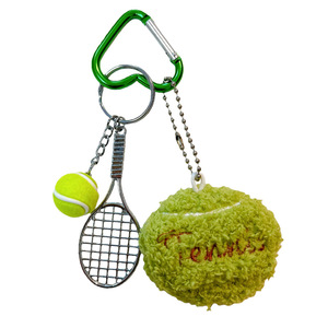 Llavero de peluche con colgante de <span class=keywords><strong>tenis</strong></span>, pequeño mini amuleto de béisbol para bolso, raqueta, regalo para niños y jóvenes, venta al por mayor - Product Image 5