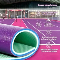 HANLI Indoor-Fitnessboden 4,5mm Gem-Textur PVC-Rollenboden Professionelles Badminton-Sportmaterial