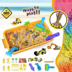 Jeu de construction de <span class=keywords><strong>sable</strong></span> Kit de construction de château de plage <span class=keywords><strong>bac</strong></span> à <span class=keywords><strong>sable</strong></span> sensoriel magique avec couvercle pour garçon fille enfant tout-petits - Product Image 4