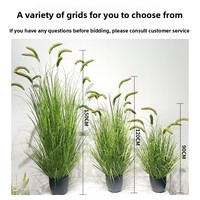 Rumput Buatan Qishuo, Bunga Rumput Gandum, Bahan PET/PVC, Realistis 1:1, Dekorasi Rumah Bergaya Pastoral, Perlengkapan Fotografi