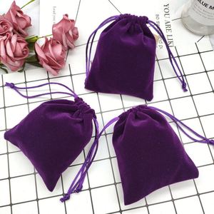 Pochette à bijoux en velours personnalisée avec logo, sac d'emballage cadeau pour bijoux, montres et autres trésors, sac de rangement pour perruque - Product Image 2