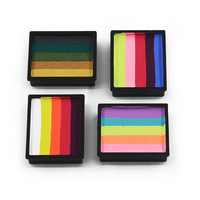 Peinture pour le visage et le corps à base de plantes naturelles et minérales, haute pigmentation, mat, UV, néon, arc-en-ciel, certifiée, 10g, pour enfants, peinture pour le visage de football du Qatar