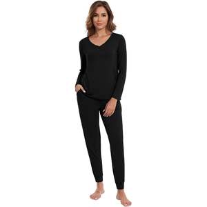 Ensemble de pyjama en viscose de bambou pour femmes, haut à manches longues et pantalon de jogging, vêtements de détente, tailles S-XXL - Product Image 2