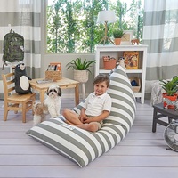 Housse de pouf géant Lazy Corner Premium, design traditionnel, en toile de coton, pour canapé-lit une place, couleur/taille personnalisable