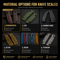 Poignées de couteau tactique personnalisées, fabriquées directement en usine, faites à la main, durables, avec grip texturé, remplacement pour couteaux pliants EDC
