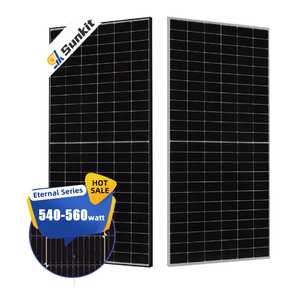 แผงโซลาร์เซลล์ Sunkit 580W-600W แบบ N-Type Bifacial Half-Cell ขนาด 182 มม. โมโนคริสตัลไลน์ ขายส่งจากโรงงานโดยตรง - Product Image 1