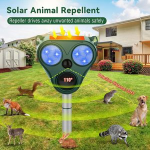 Saijzek Meilleure Vente Grand Panneau Solaire 4 Haut-parleurs Répulsif Solaire Ultrasonique pour Animaux Anti Souris Chats Chiens Oiseaux Serpents - Product Image 1